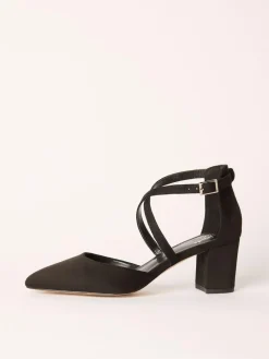 Friends Like These Wide Fit Block Heel Cross Strap Court Shoes^Women Wide Fit & Extra Wide Fit|Heels