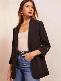 Friends Like These Petite Edge to Edge Tailored Sleeve Detail Blazer^Women Blazers|Suits & Tailoring