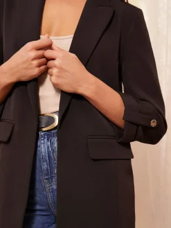 Friends Like These Petite Edge to Edge Tailored Sleeve Detail Blazer^Women Blazers|Suits & Tailoring