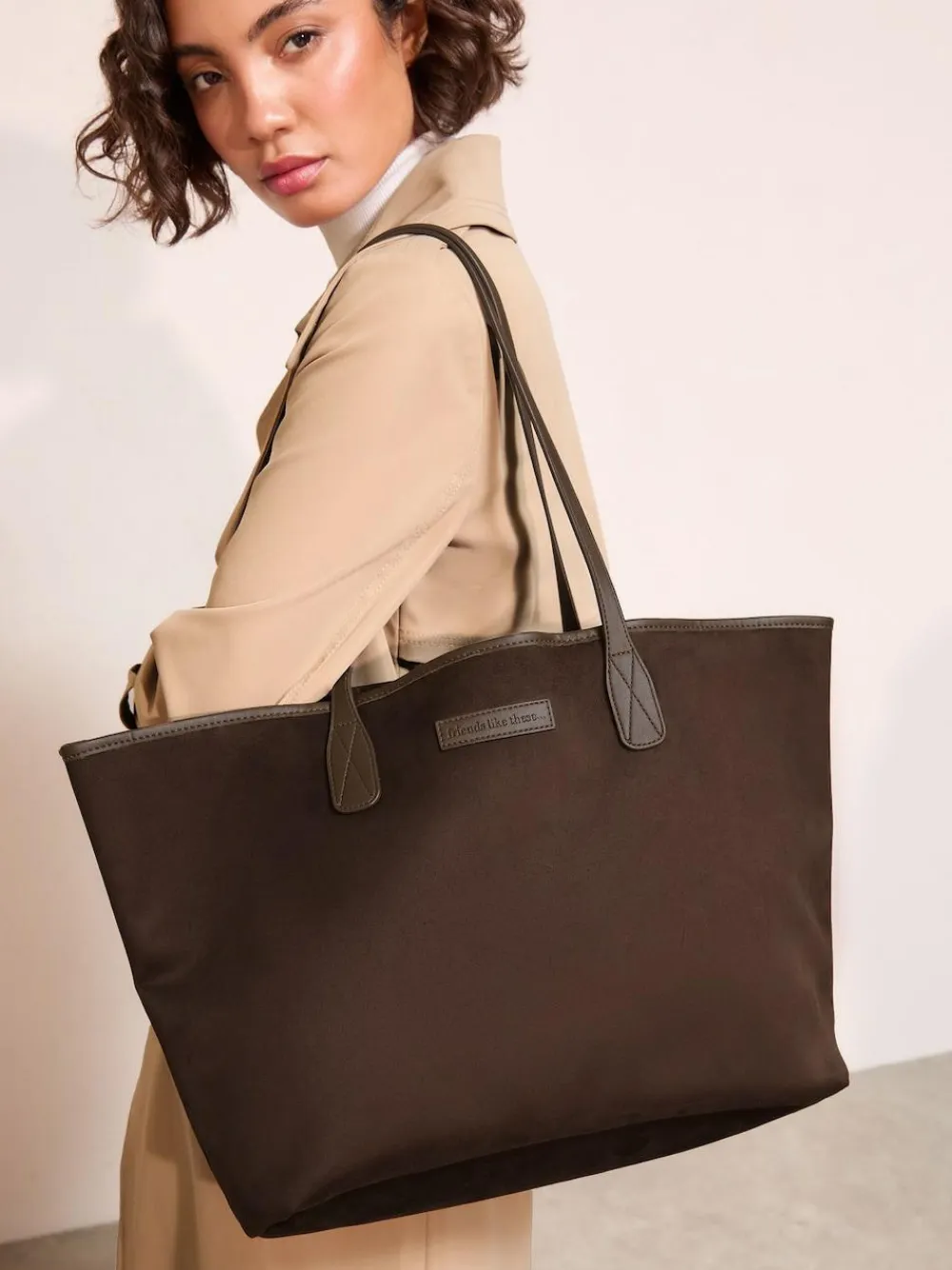 Friends Like These Faux Suede Soft Tote Bag^Women Bags