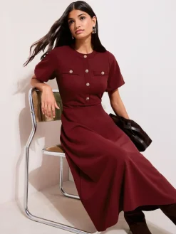 Friends Like These Military Midi Dress^Women Occasion Dresses|Midi Dresses