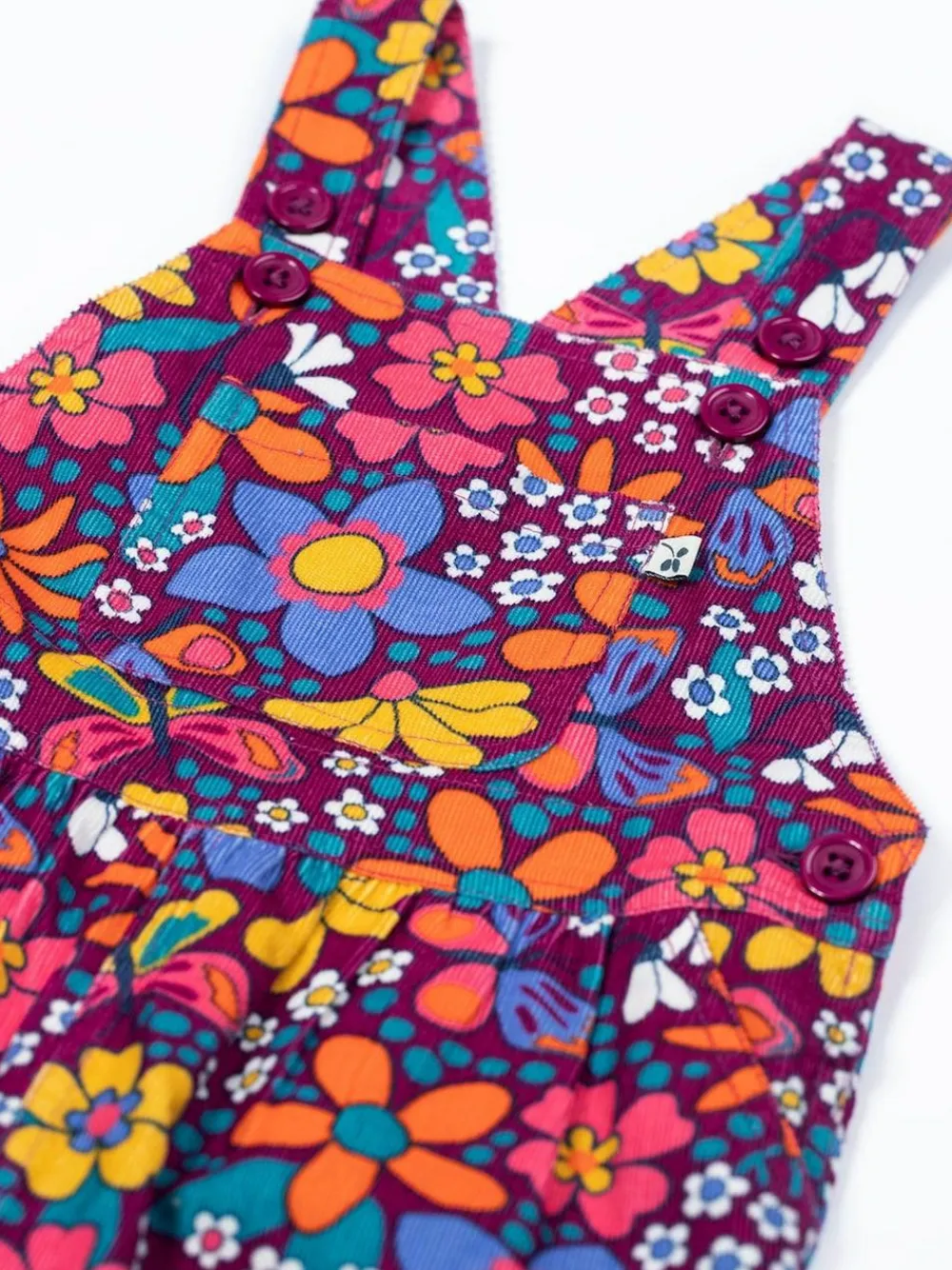 Hot Frugi Purple Elspeth Printed Dungaree