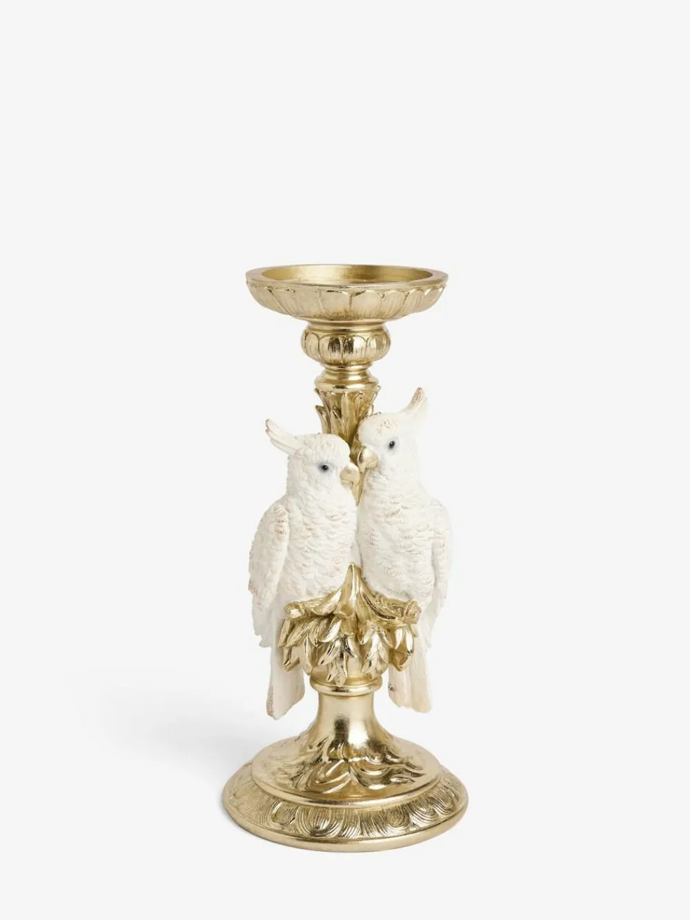 Next Gold Cockatoo Pillar Candle Holder^ Candle Holders & Lanterns
