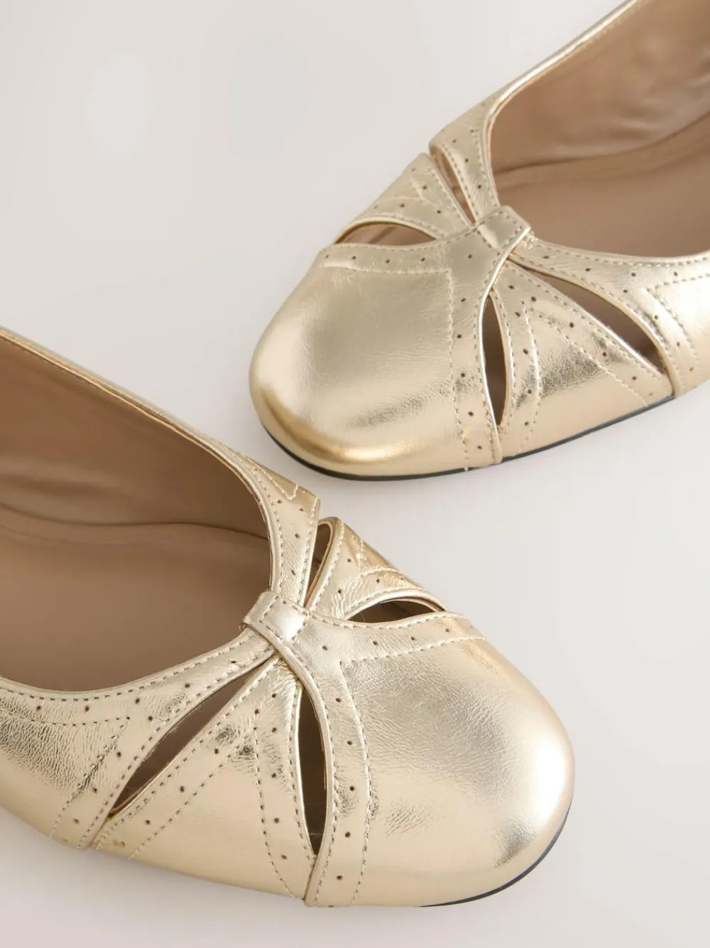 Next Forever Comfort® Leather Ballet Flats With Ankle Strap^Women Flats