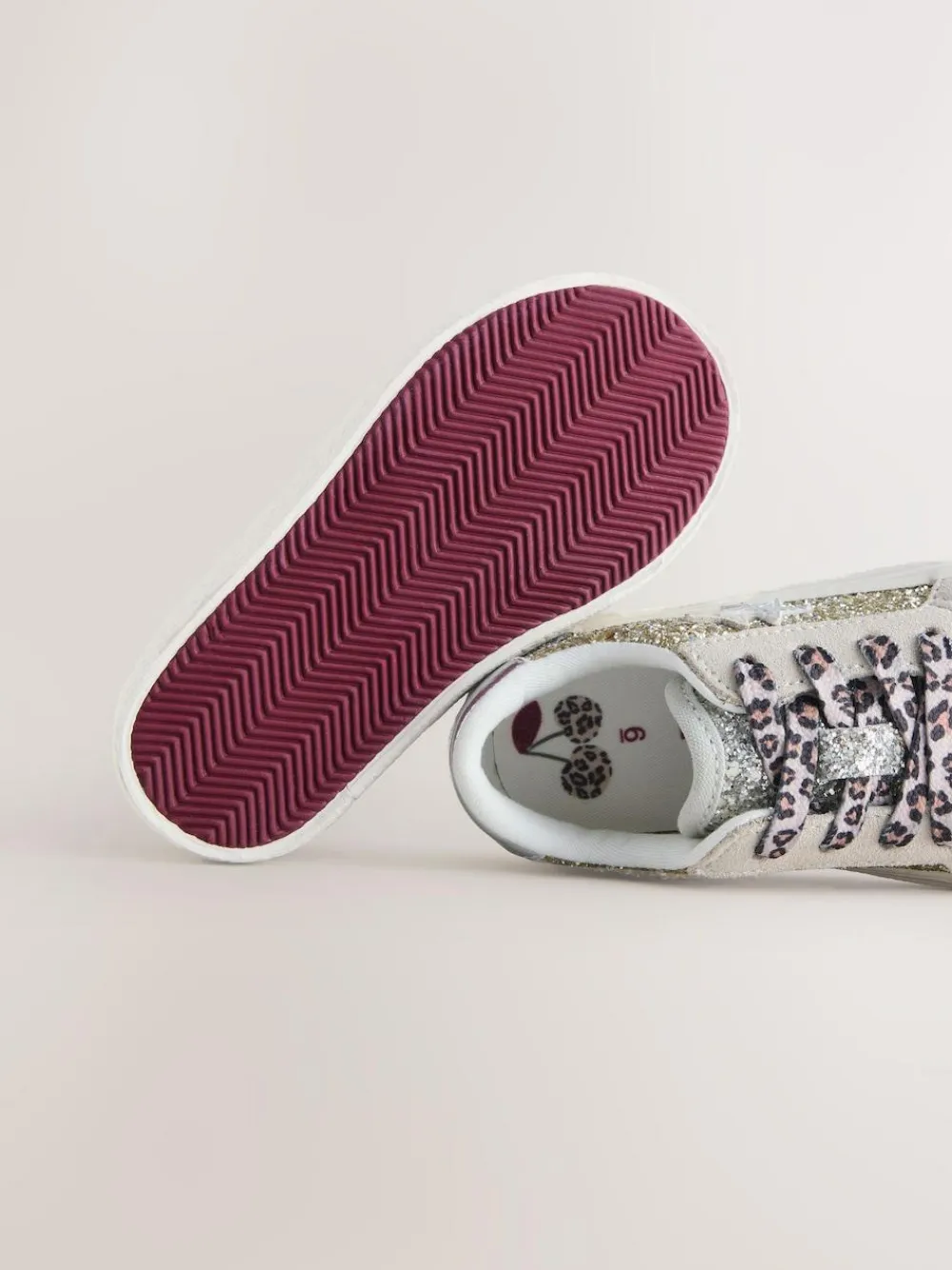 Next Gold Glitter Star Lace-Up Trainers^ Sneakers|Sneakers