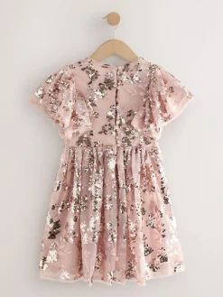 Next Gold Sequin Party Dress (3-16yrs)^ Occasionwear|Dresses