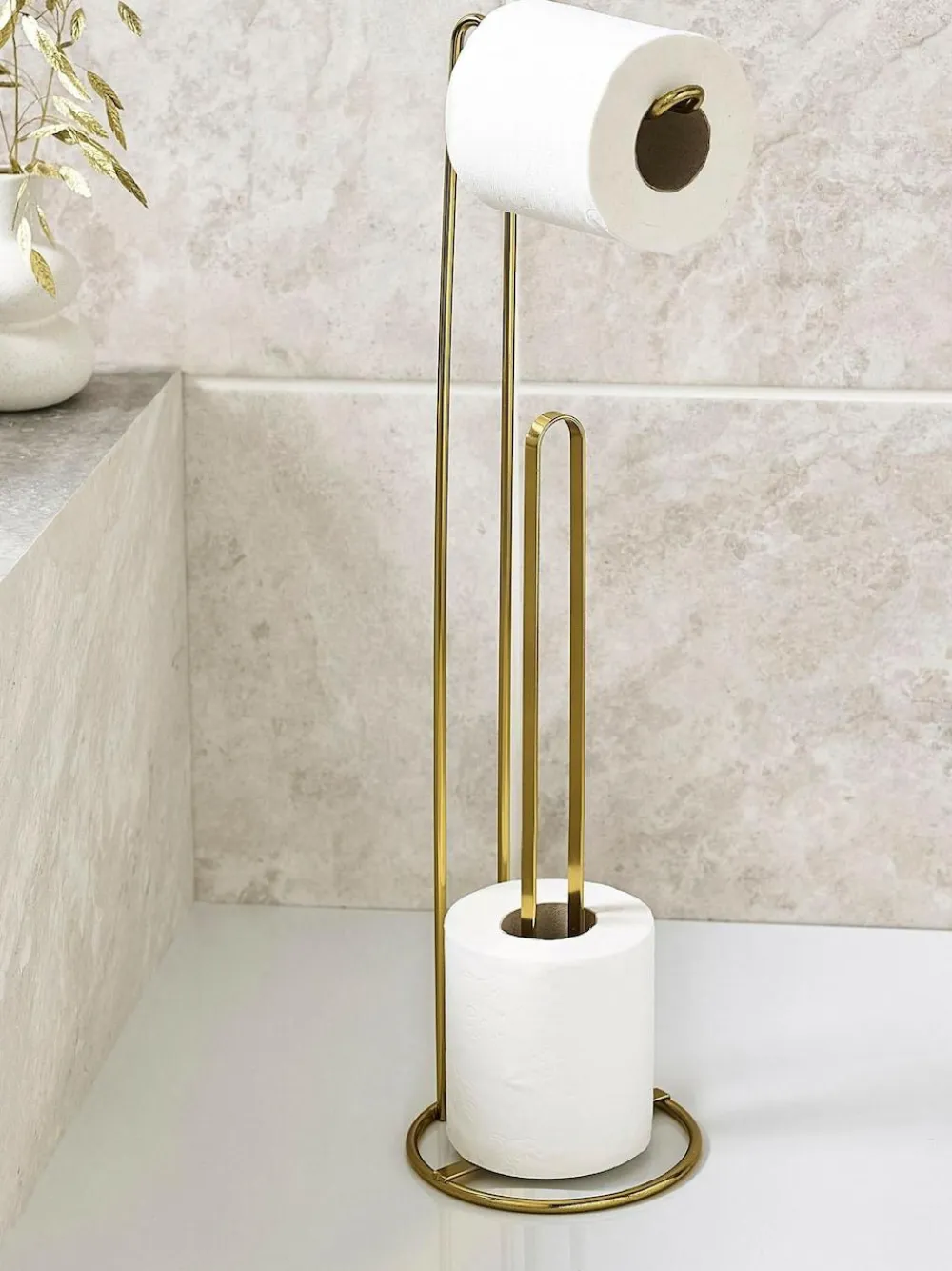 Next Gold Wire Toilet Roll Holder^ Bathroom Accessories