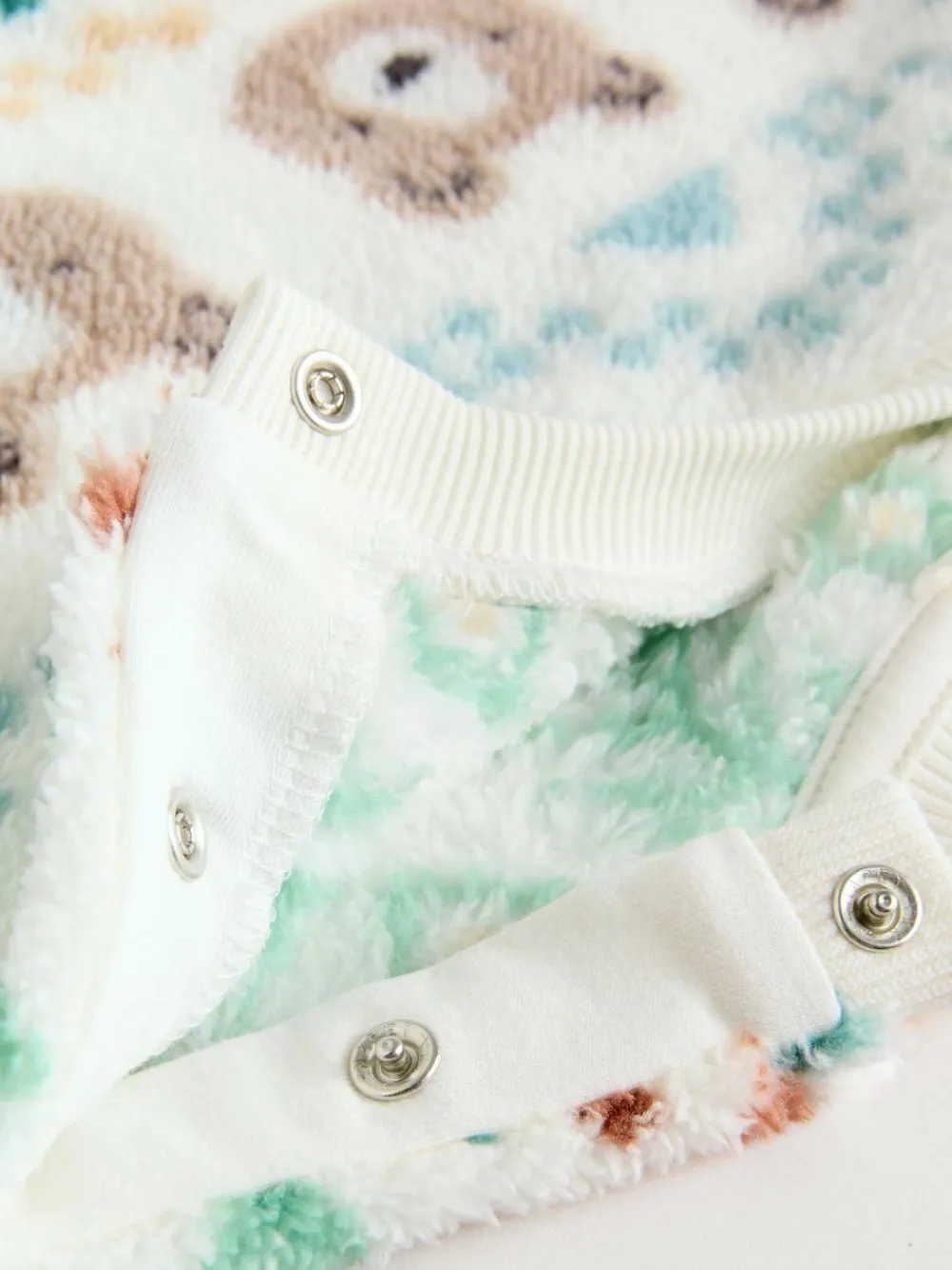 Discount Next Baby Fleece Top and Joggers Set (0mths-2yrs) Green Bear Fairisle
