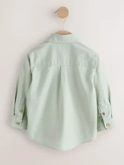 Outlet Next Green Character Long Sleeve Long Sleeve Oxford Shirt (3mths-7yrs)