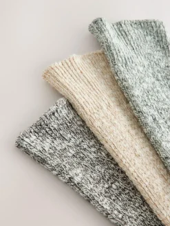 Next Cotton Slub Slouchy Ankle Socks 3 Pack^Women Socks & Tights