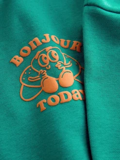 Next Green Croissant Single Sweatshirt And Stripe Joggers Set (3mths-7yrs)^BOY Cosy Club|Sweatshirts & Hoodies