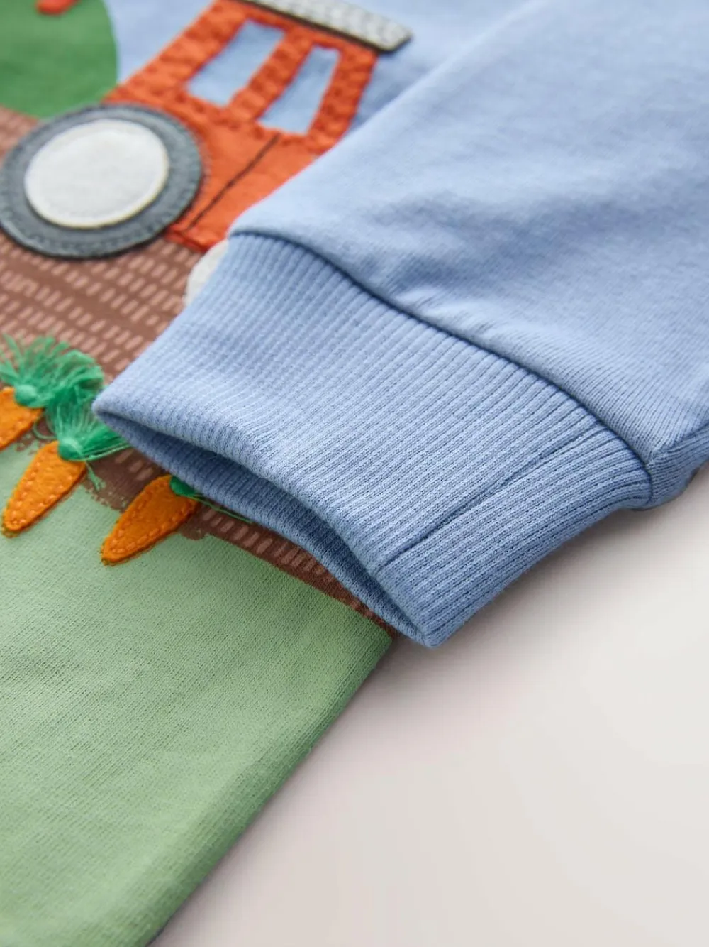 Best Next Green Farm Scene Long Sleeve Appliqué T-Shirt (3mths-7yrs)