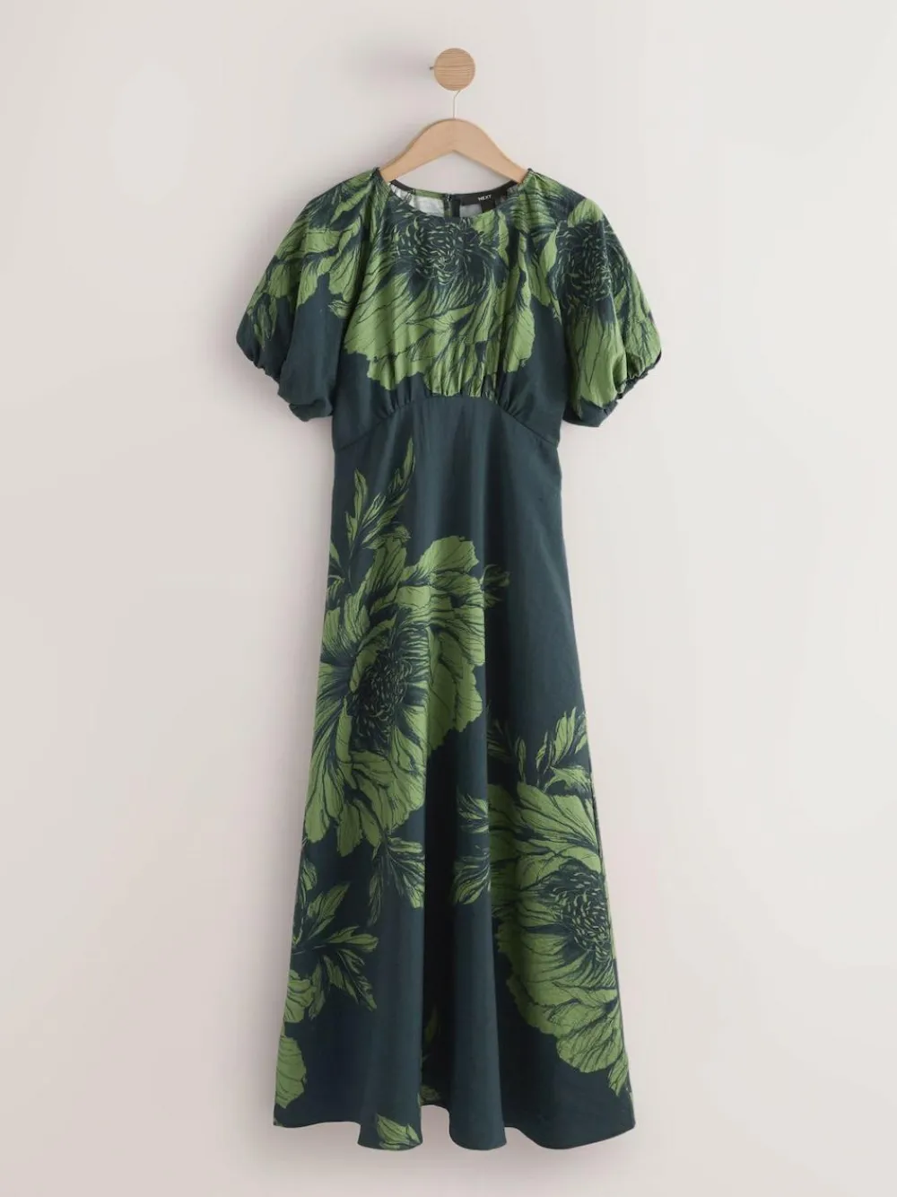 Next Print Puff Sleeve Midi Dress^Women Midi Dresses|Occasion Dresses