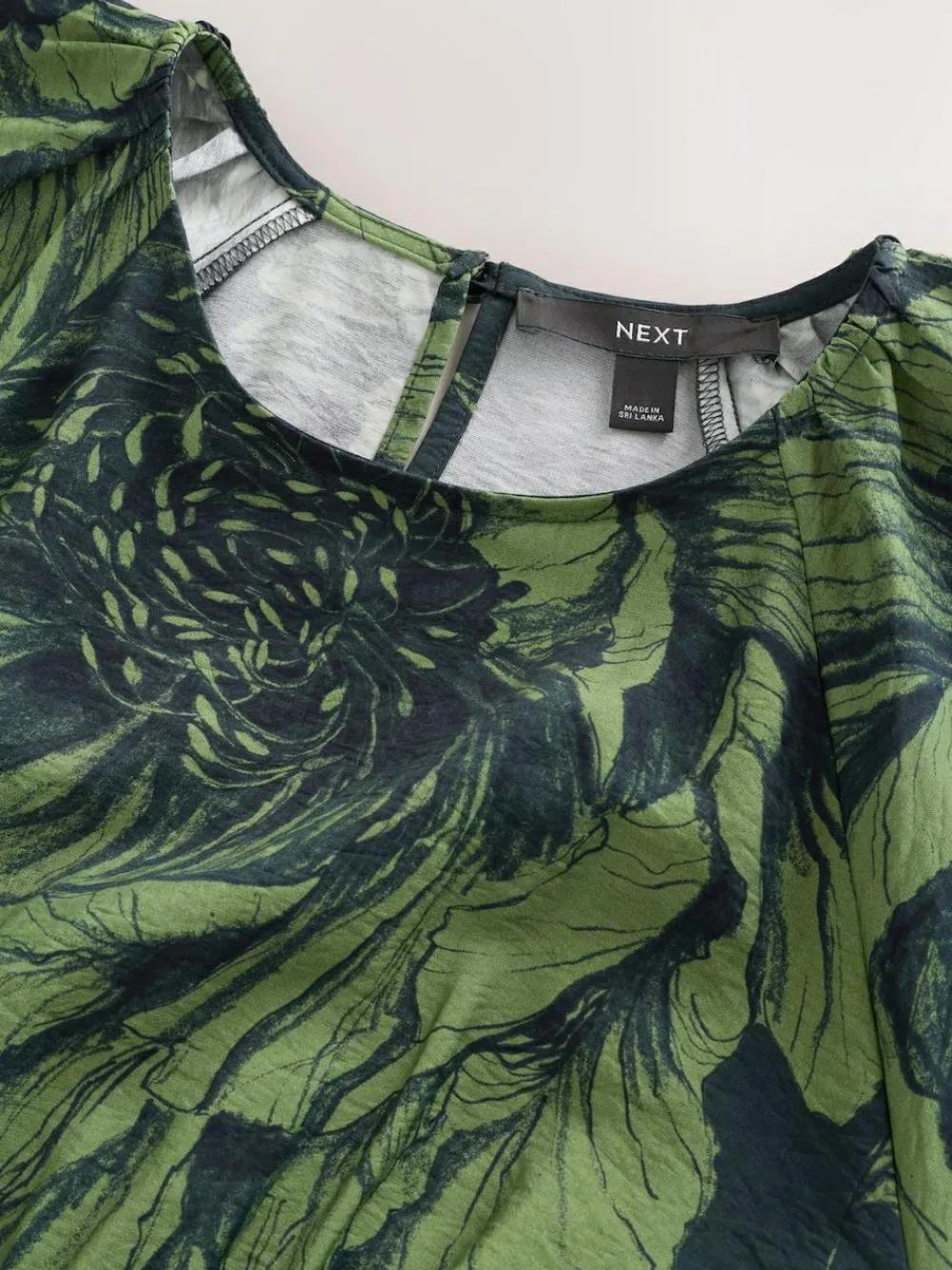Next Print Puff Sleeve Midi Dress^Women Midi Dresses|Occasion Dresses