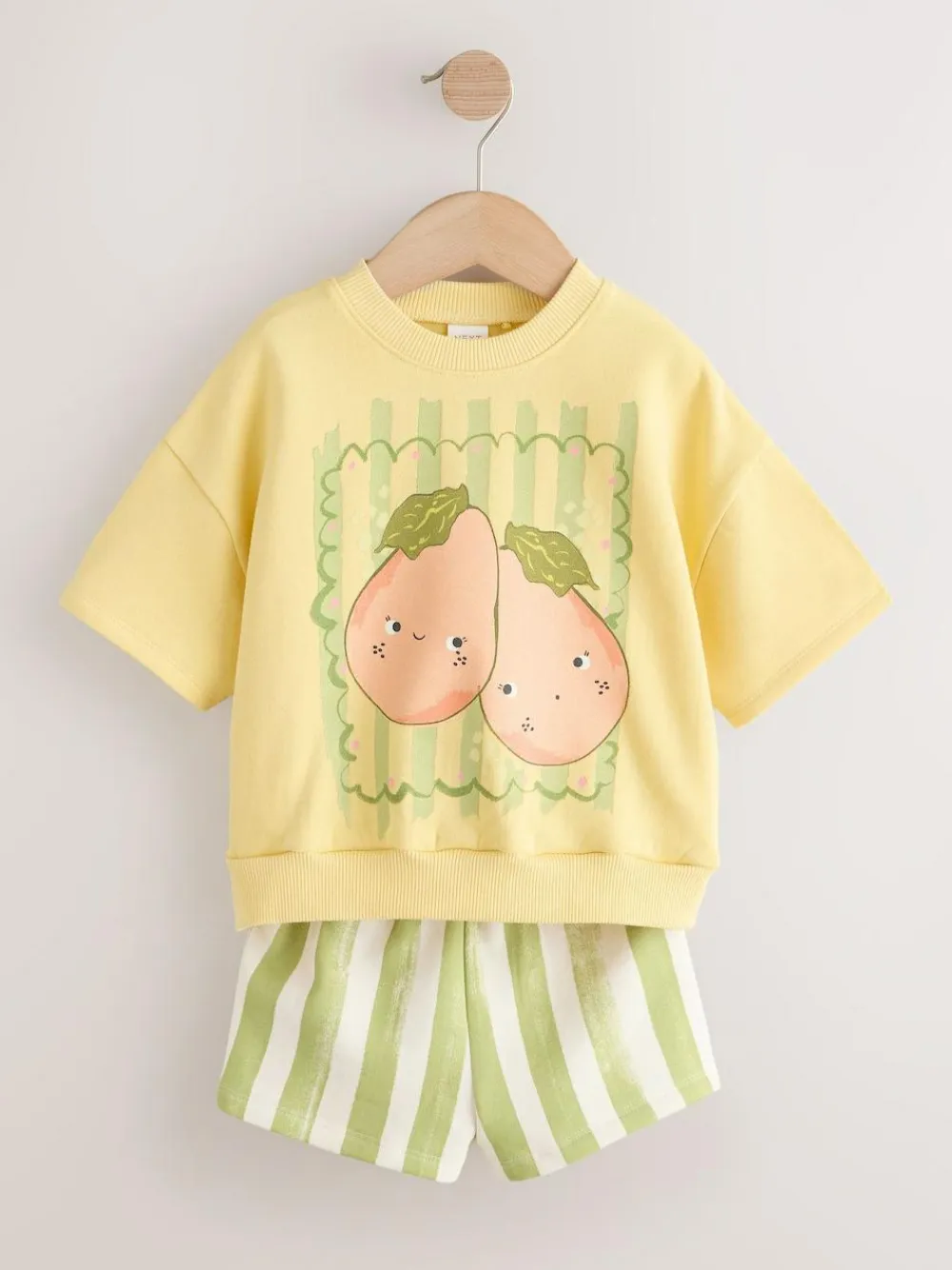 Next Green Fruit Top and Shorts Set (3mths-7yrs)