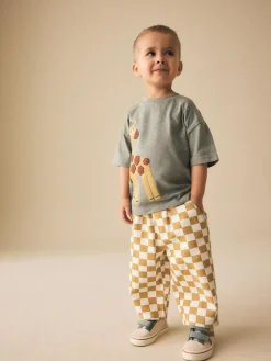 New Next Green Giraffe Short Sleeve Appliqué T-Shirt (3mths-7yrs)