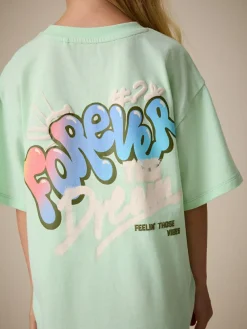 Clearance Next Green Graffiti T-Shirt and Cycling Shorts Set (3-16yrs)