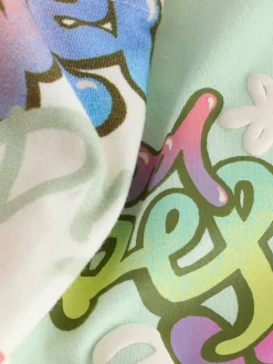 Clearance Next Green Graffiti T-Shirt and Cycling Shorts Set (3-16yrs)
