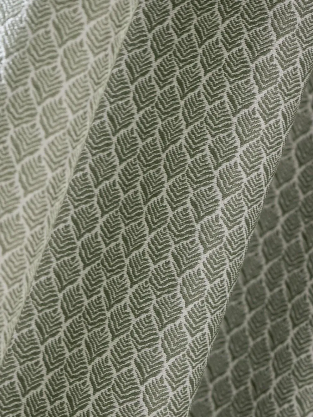 Next Green Mini Leaf Jacquard Eyelet Lined Curtains^ Curtains & Blinds