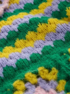 Next Green Multi Patch Hand Crochet Collar Cardigan^Women Knitwear|Knitwear