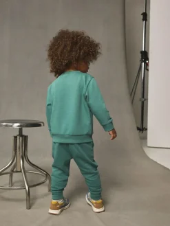 Next Green Plain Sweatshirt And Joggers Set (3mths-7yrs)^BOY Sweat Pants|Sweatshirts & Hoodies