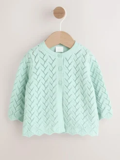 Next Pointelle Knitted Baby Cardigan (0mths-2yrs)^ Knitwear|Knitwear
