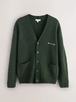 Next Regular Fit Embroidered Chest Motif Cardigan^ Knitwear|Knitwear