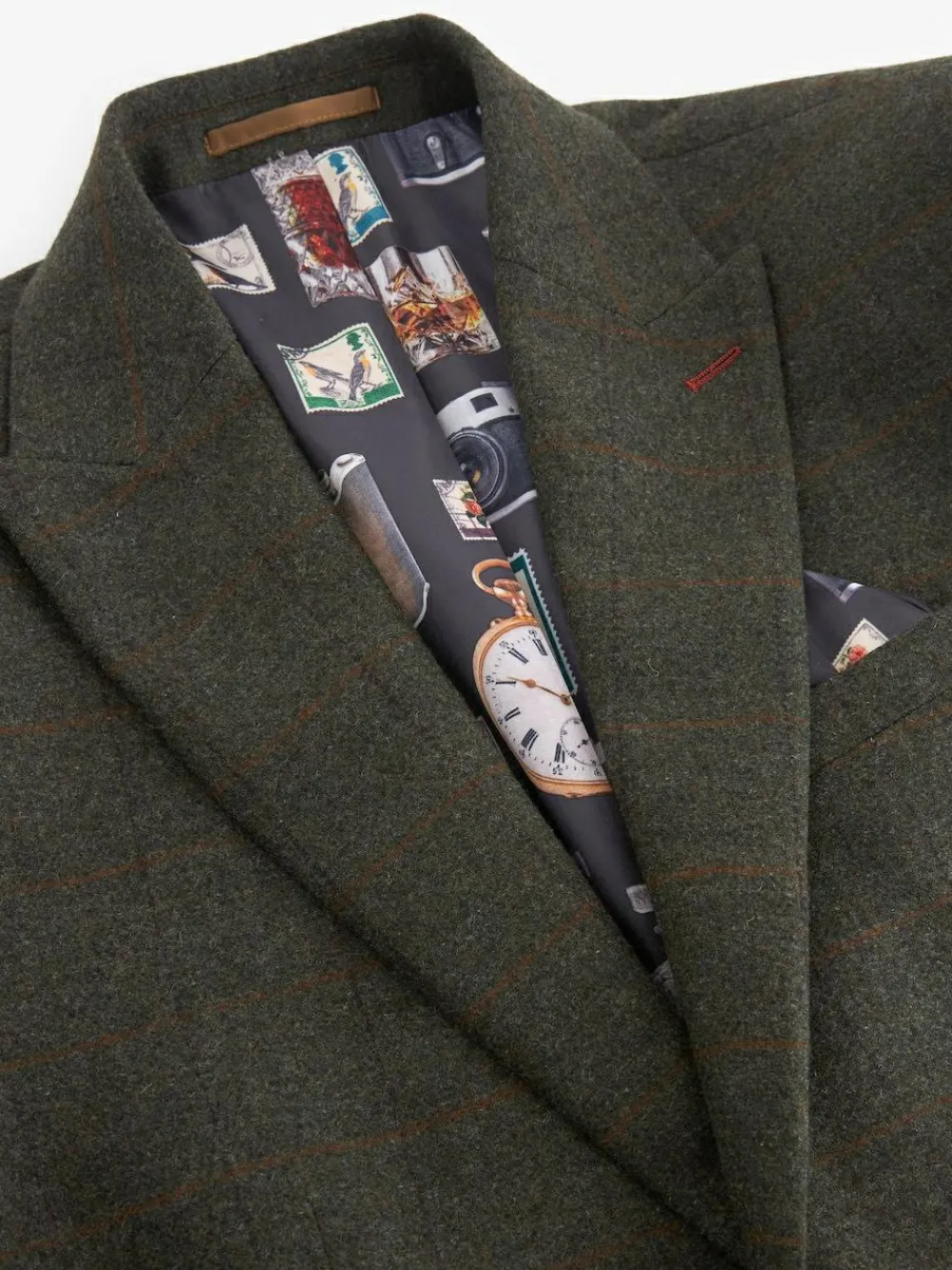 Next Green Regular Fit Nova Fides Italian Wool Blend Trimmed Check Suit Jacket^ Blazers & Formal Jackets|Occasionwear