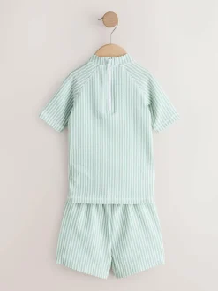 Next Textured Rash Vest and Swim Shorts Set (3mths-7yrs)^BOY Swimwear|Swimwear