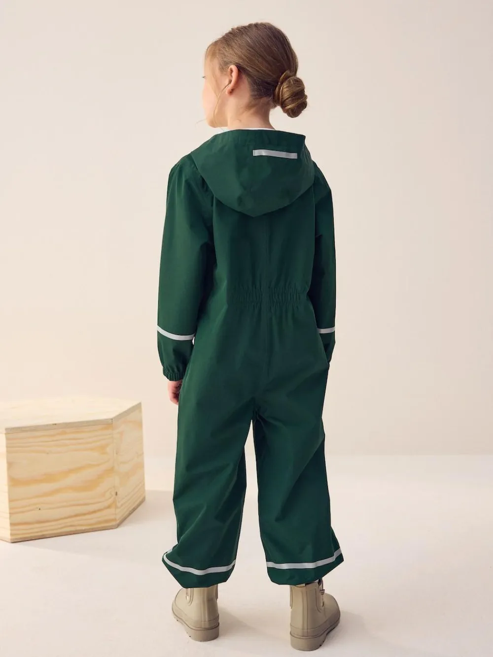 Hot Next Zip Hooded Waterproof Puddlesuit (12mths-10yrs) Green