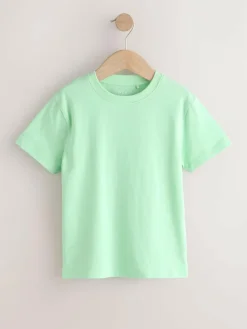 Outlet Next Green/Blue/Yellow/Purple Regular Fit Short Sleeves T-Shirts 4 Pack (3-16yrs)