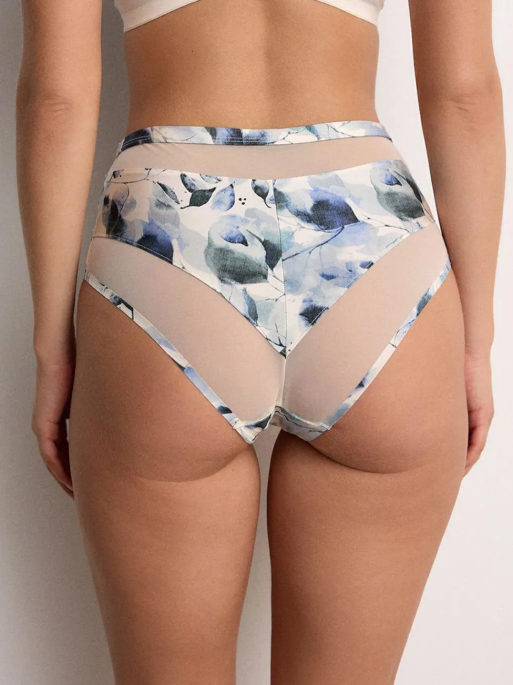 Next Mesh Trim High Waist High Leg Knickers 3 Pack^Women Panties|All Lingerie