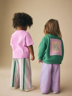 Discount Next Top & Trousers Set 2 Pack (3mths-7yrs) Green/Pink