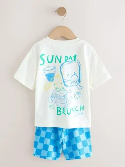 Next Short Sleeve T-Shirt and Shorts Set 2 Pack (3mths-7yrs)^BOY Tops|Shorts