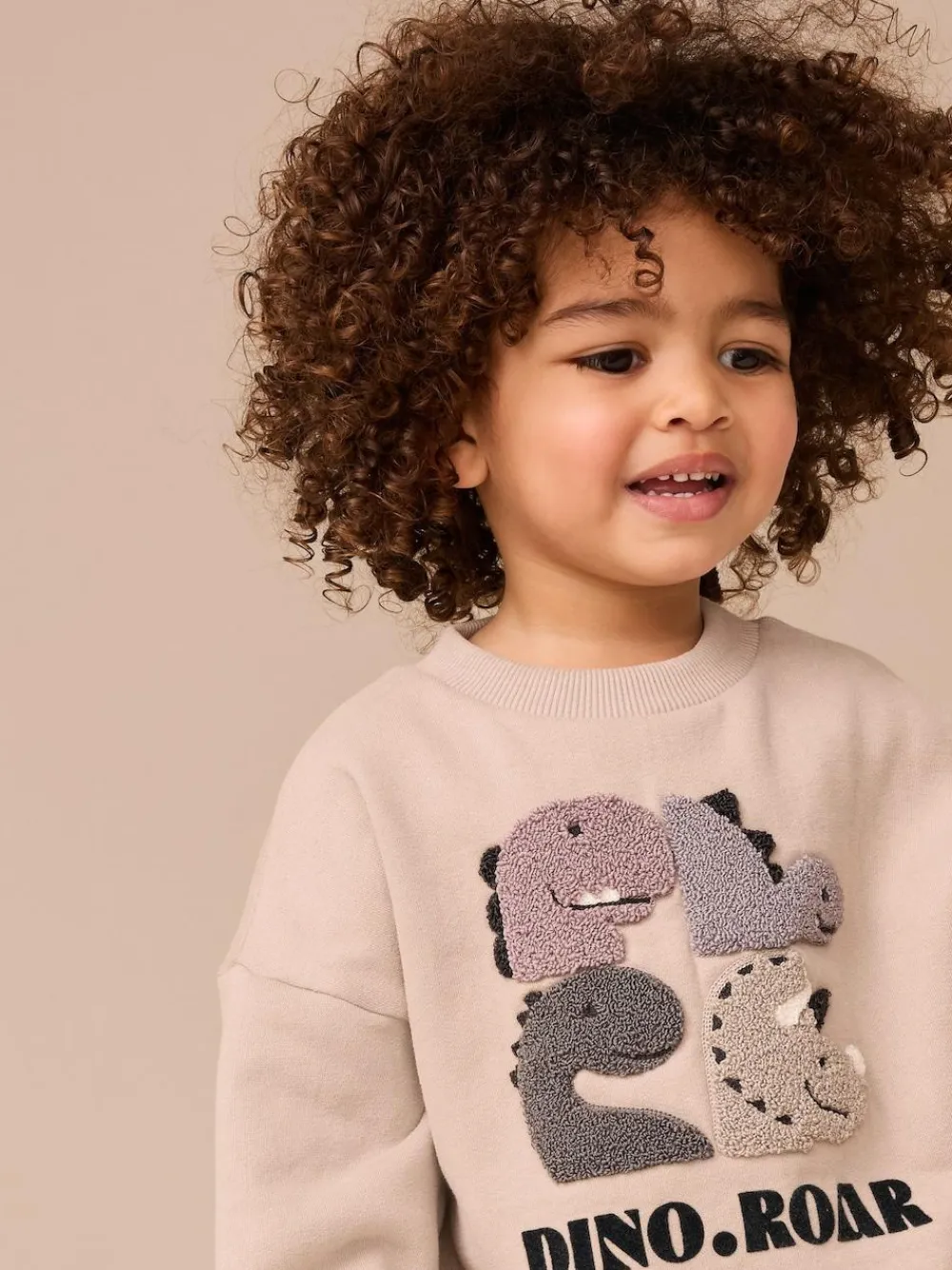 Next Grey and Charcoal Dinosaur Spike Single Sweatshirt and Joggers Set (3mths-7yrs)^BOY Sweatshirts & Hoodies|Sets & Co-Ords