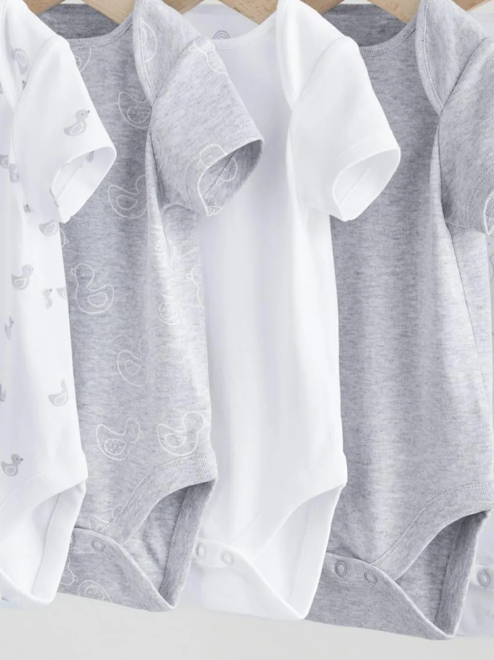 Discount Next Grey Baby Short Sleeved Bodysuits 5 Pack