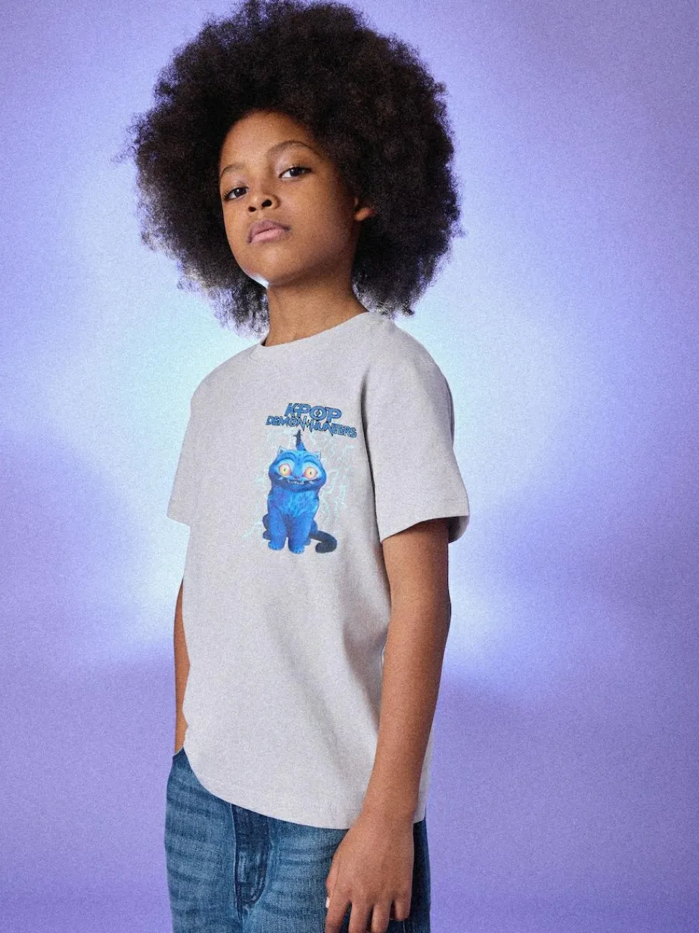 Discount Next KPOP Demon Hunters T-Shirt (6-16yrs) Grey Back Print
