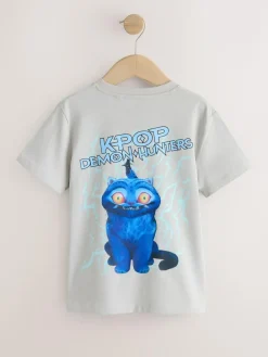 Discount Next KPOP Demon Hunters T-Shirt (6-16yrs) Grey Back Print