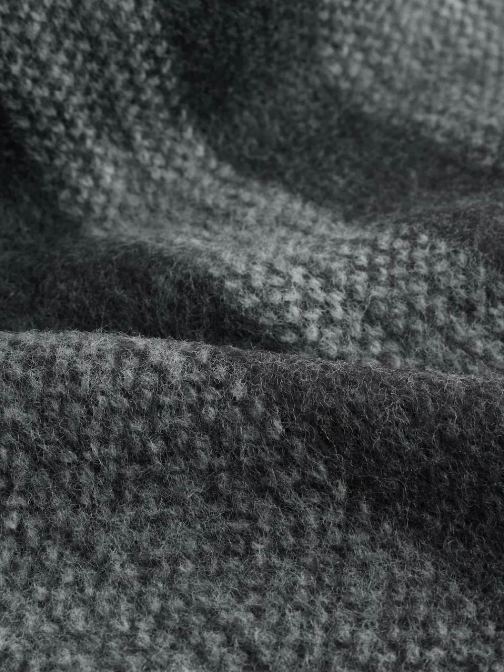 New Next Stripe Knitted Scarf Grey Black/White