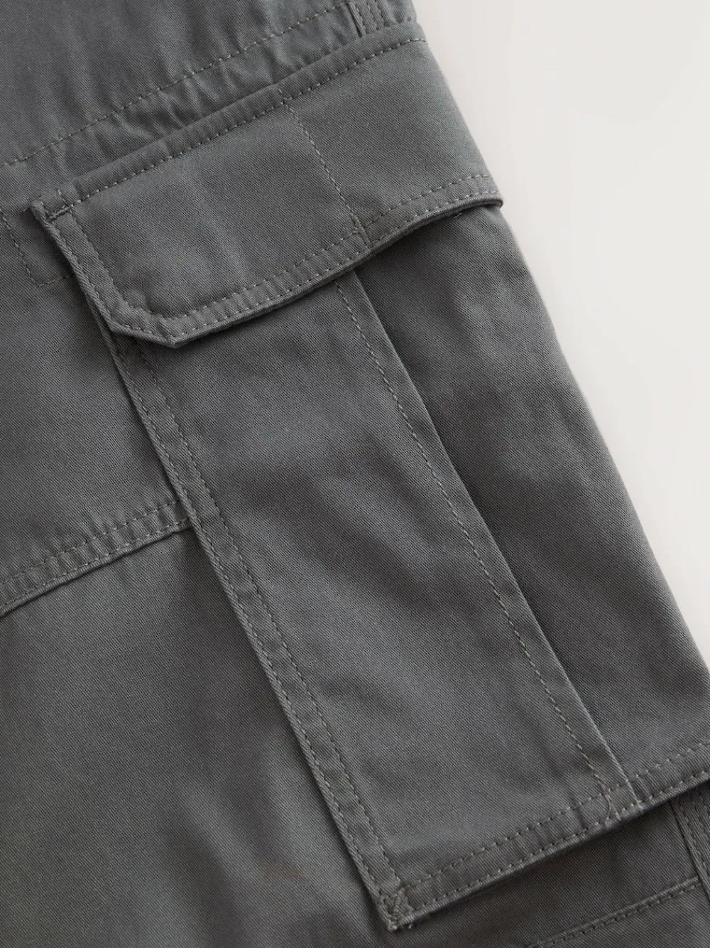 New Next Skinny Fit Cotton Stretch Cargo Trousers Grey Charcoal