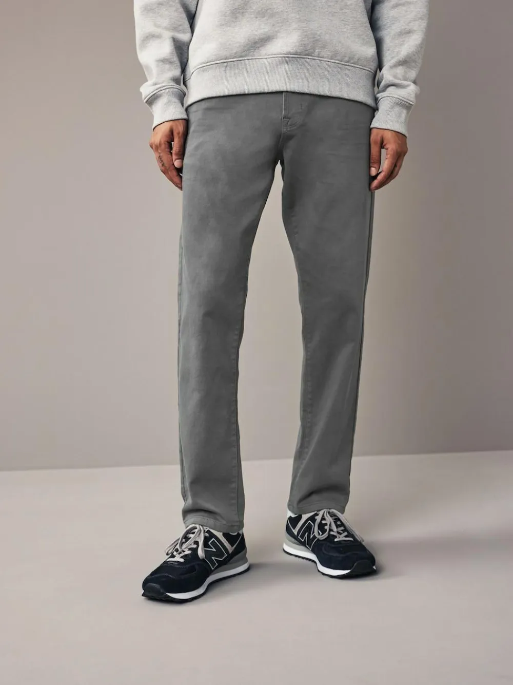 Hot Next Grey Charcoal Slim Fit Comfort Stretch Jeans