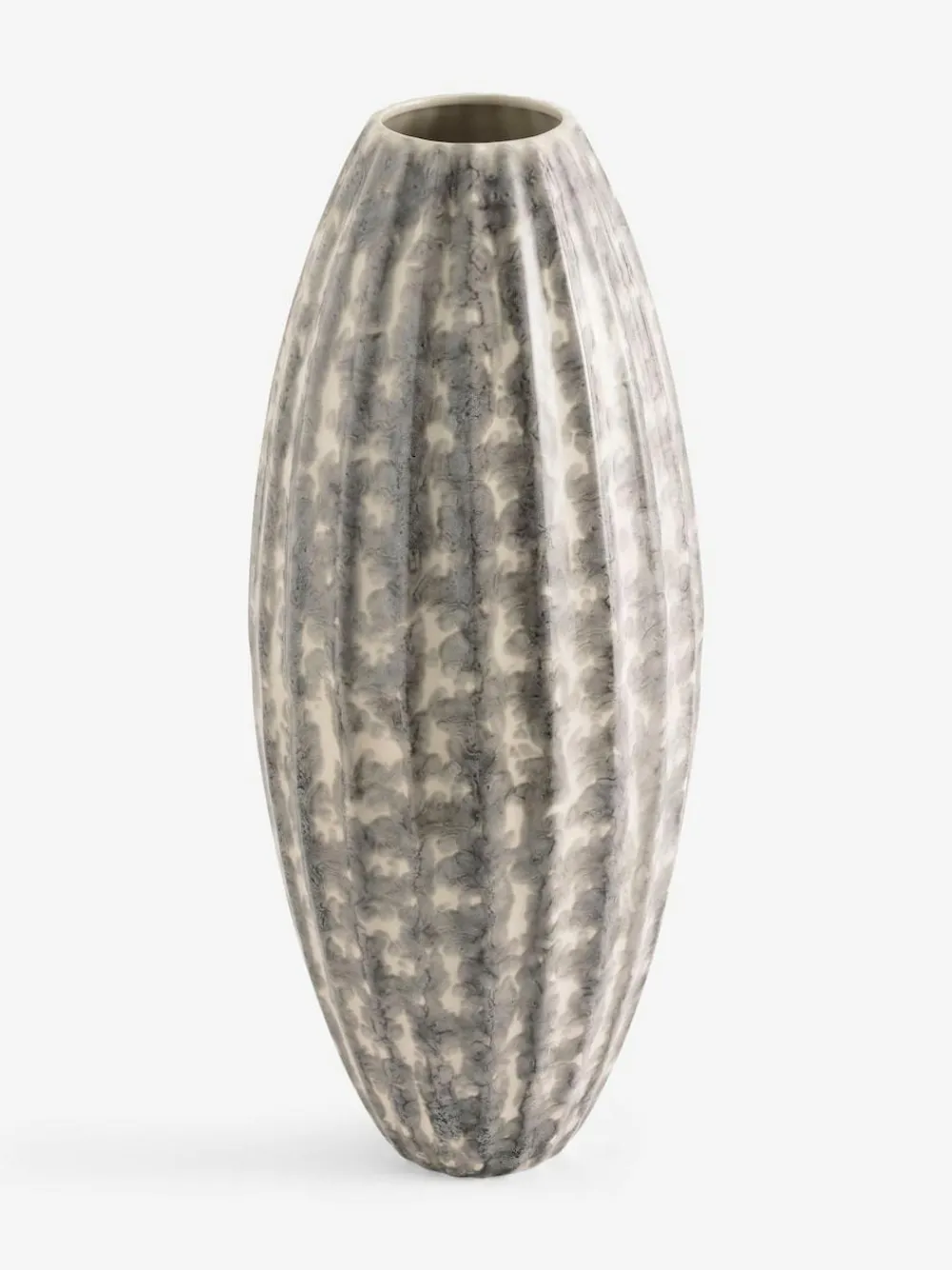Next Grey Cream Extra Large Reactive Glaze Ceramic Vase^ Vases