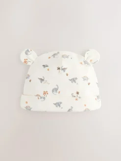 Best Next Grey Dinosaur Baby Beanie Hats 3 Pack (0-18mths)