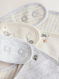 Next Grey Dinosaur Baby Bibs 3 Pack^ Bibs|Newborn Accessories