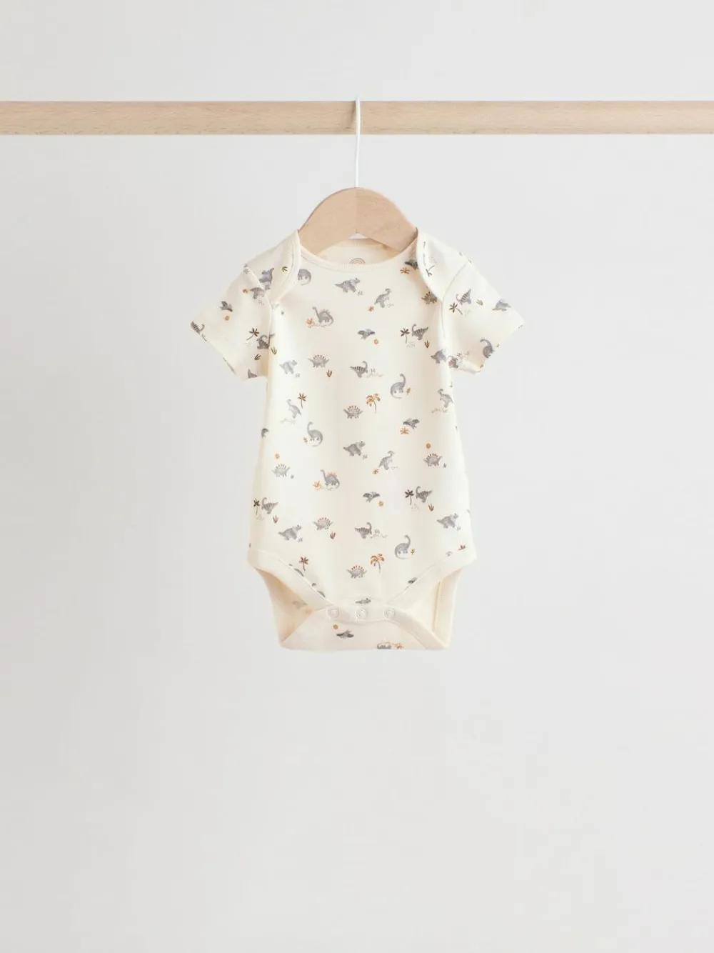 Next Grey Dinosaur Short Sleeve Baby Bodysuits 5 Pack^BOY Bodysuits & Vests|Vests