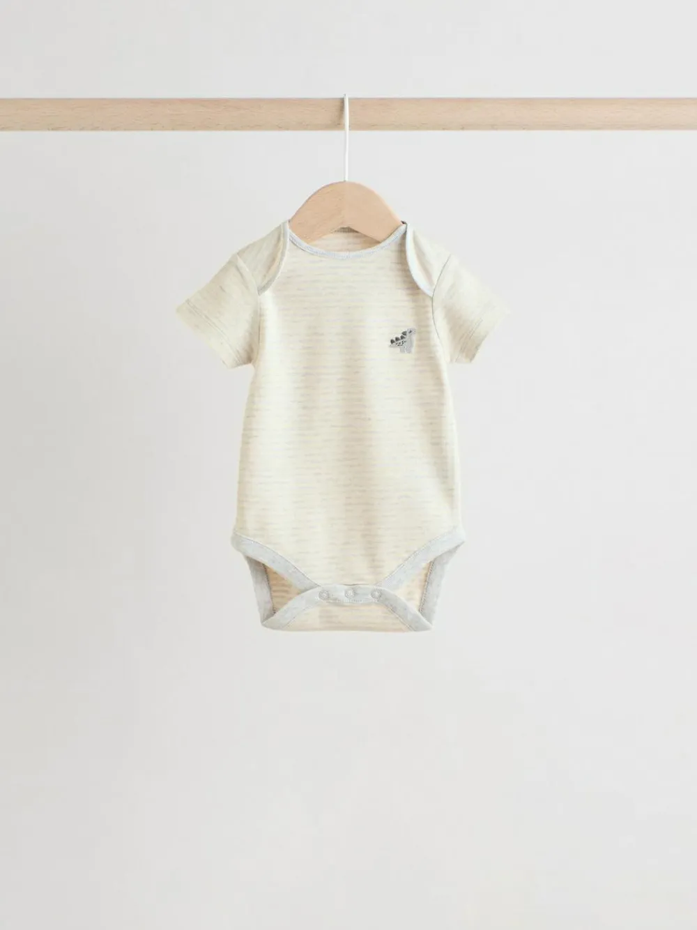 Next Grey Dinosaur Short Sleeve Baby Bodysuits 5 Pack^BOY Bodysuits & Vests|Vests