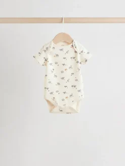 Next Grey Dinosaur Short Sleeve Baby Bodysuits 5 Pack^BOY Bodysuits & Vests|Vests