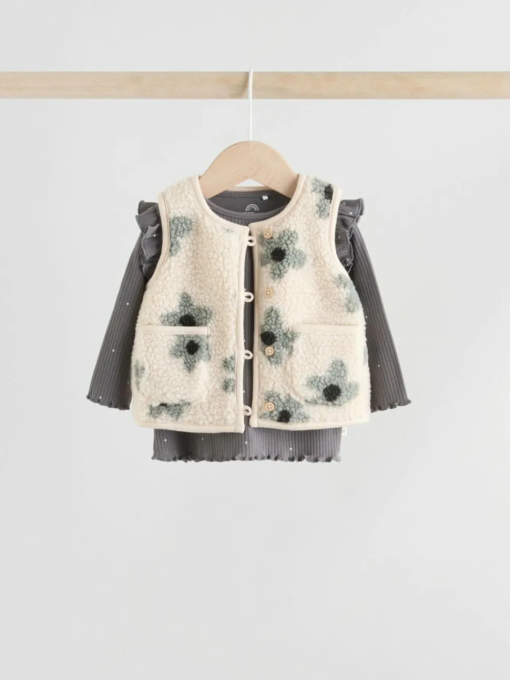 Next Baby Long Sleeve Top and Leggings with Gilet Set 3 Piece (0mths-2yrs)^ Baby Girls|Baby Winter Clothing