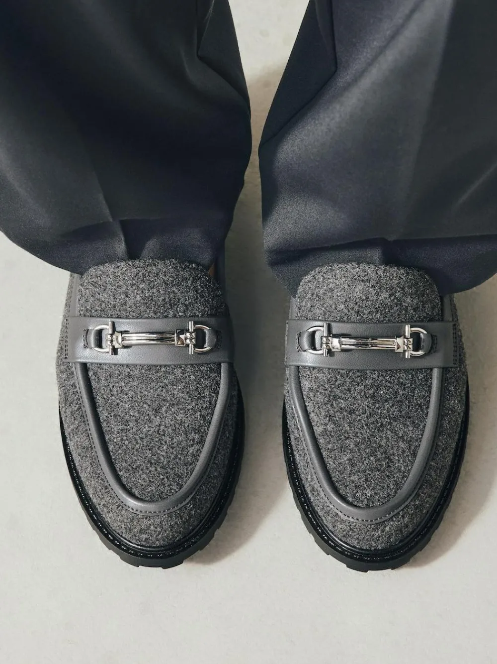 Best Next Grey Forever Comfort® Trim Hardware Round Toe Loafers