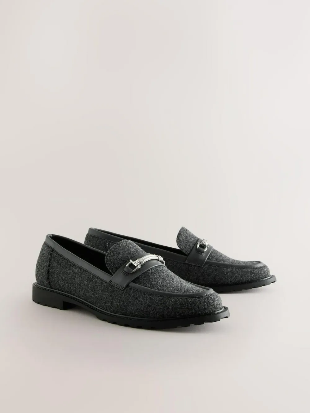 Best Next Grey Forever Comfort® Trim Hardware Round Toe Loafers